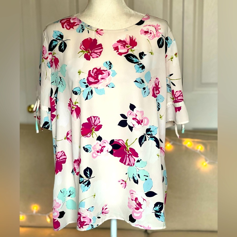Van Heusen blouse pink floral XL